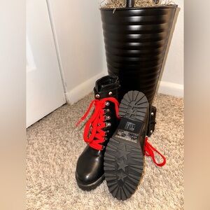 Stylish Black and Red Women's Boots